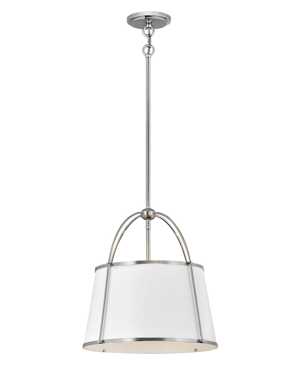 Clarke LED Pendant in Polished Nickel