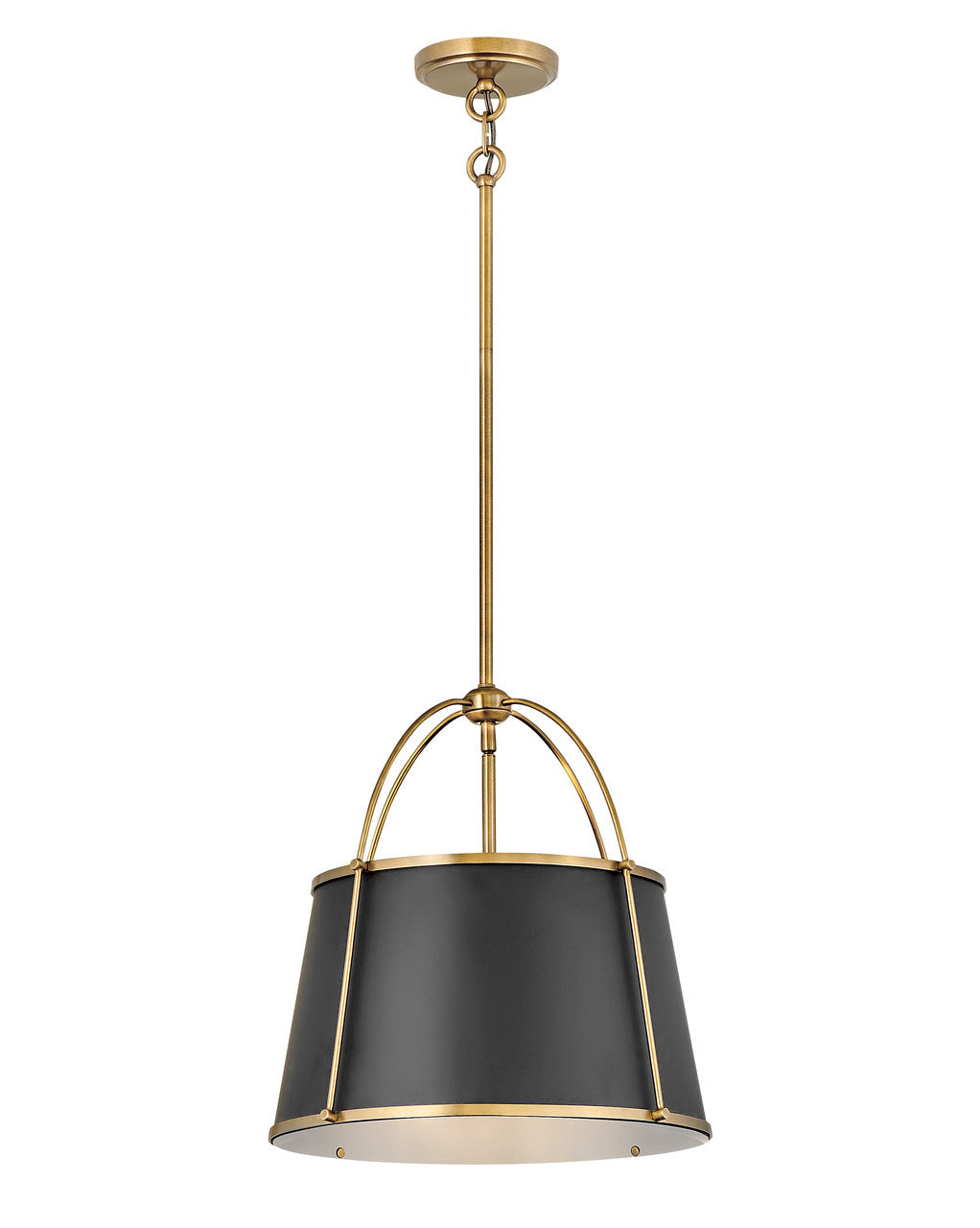 Clarke LED Pendant in Warm Brass