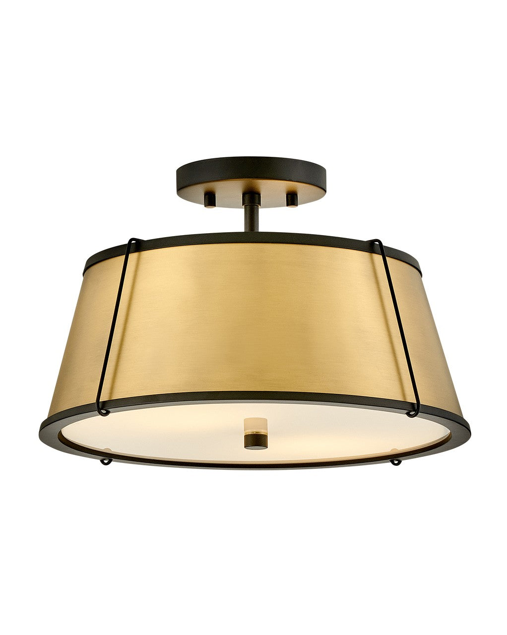 Clarke LED Semi-Flush Mount in Black