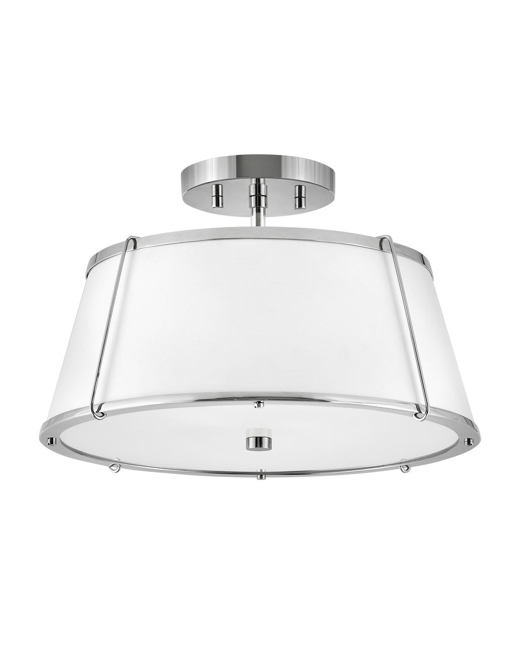 Clarke LED Semi-Flush Mount in Polished Nickel