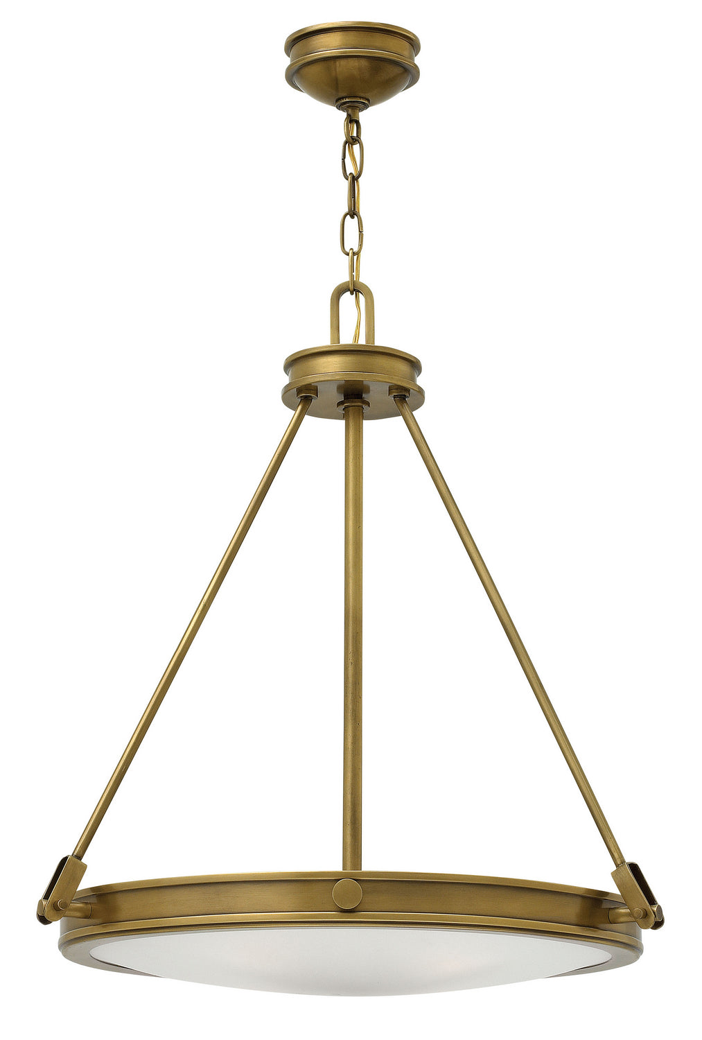 Collier LED Pendant in Heritage Brass
