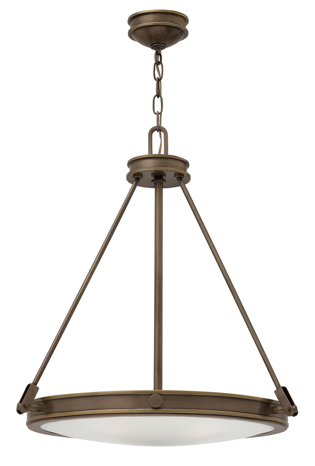 Collier LED Pendant in Light Oiled Bronze
