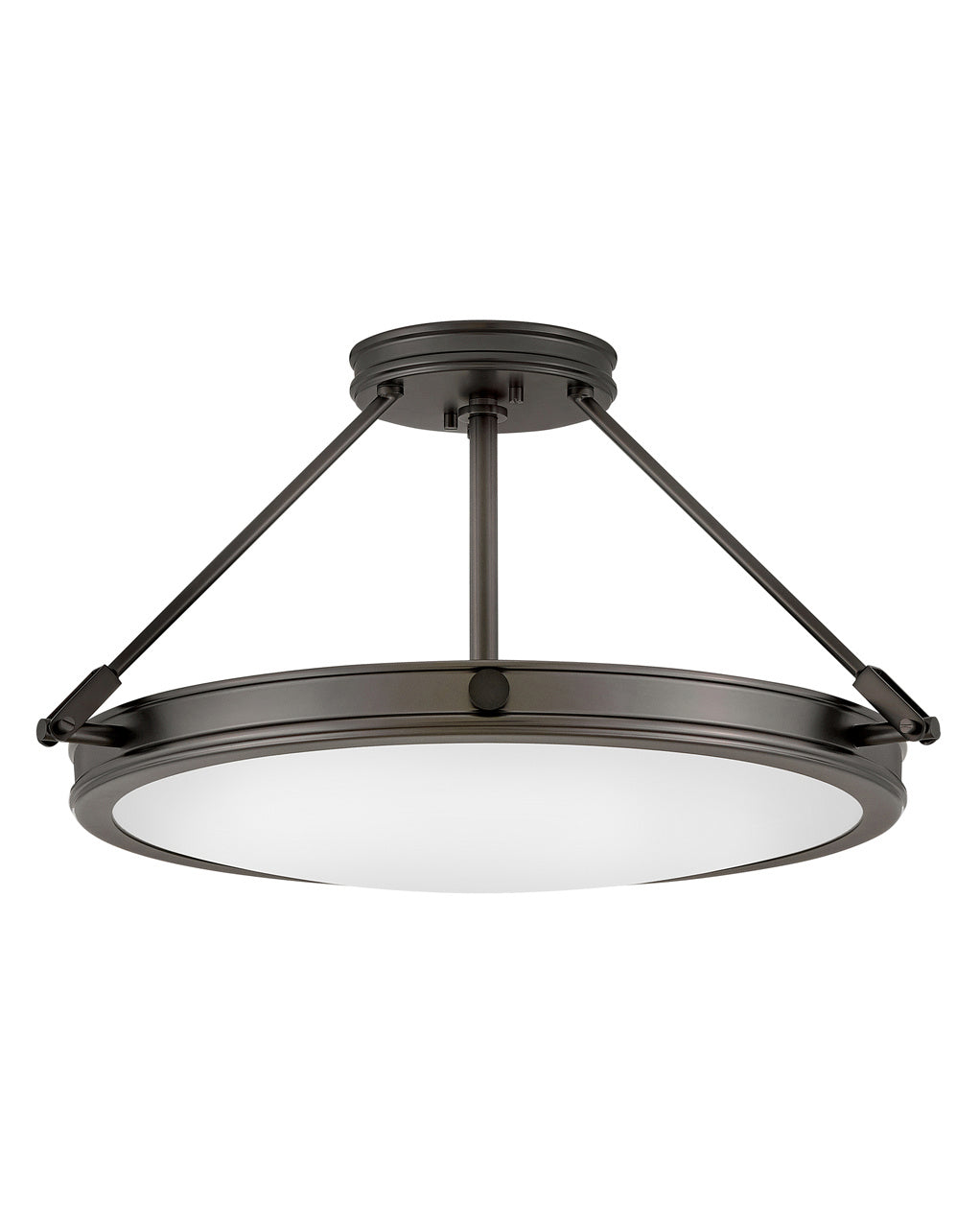 Collier LED Semi-Flush Mount in Black Oxide