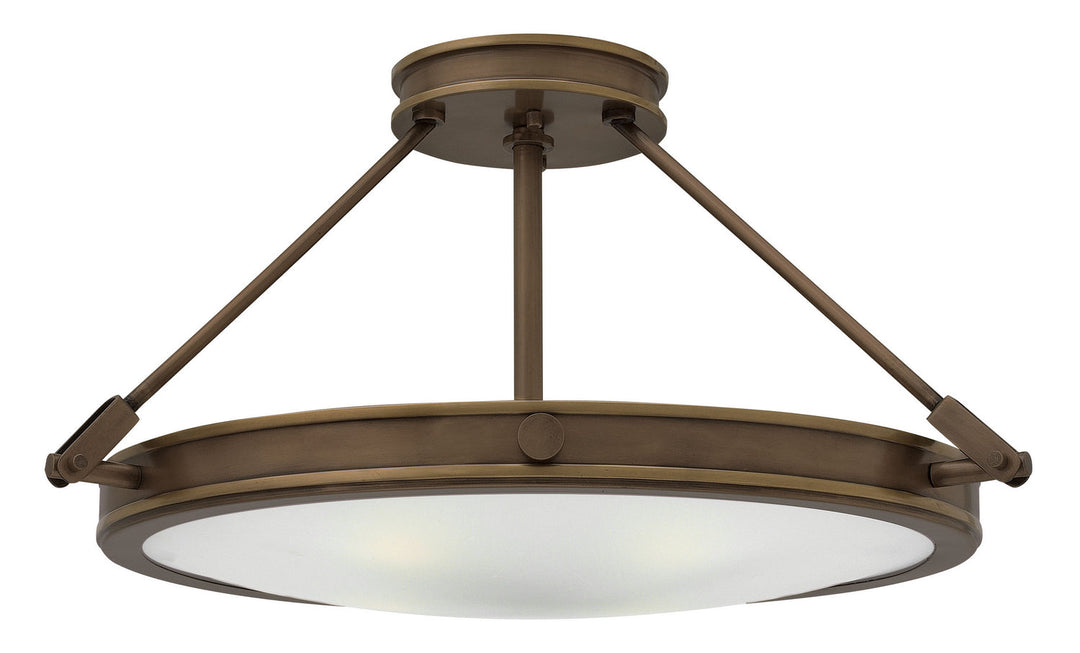 Collier LED Semi-Flush Mount in Light Oiled Bronze