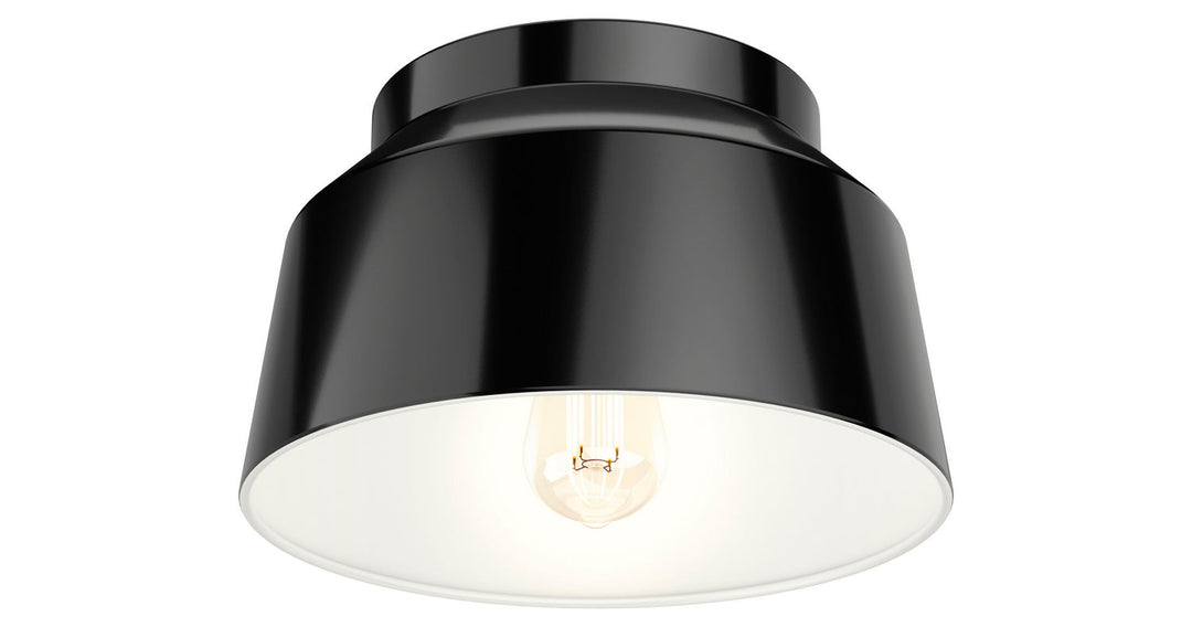 Cranbrook One Light Flush Mount in Matte Black