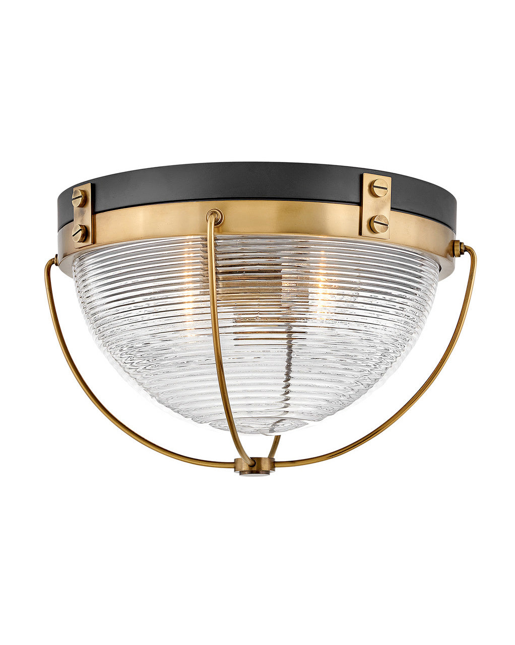 Crew LED Flush Mount in Heritage Brass