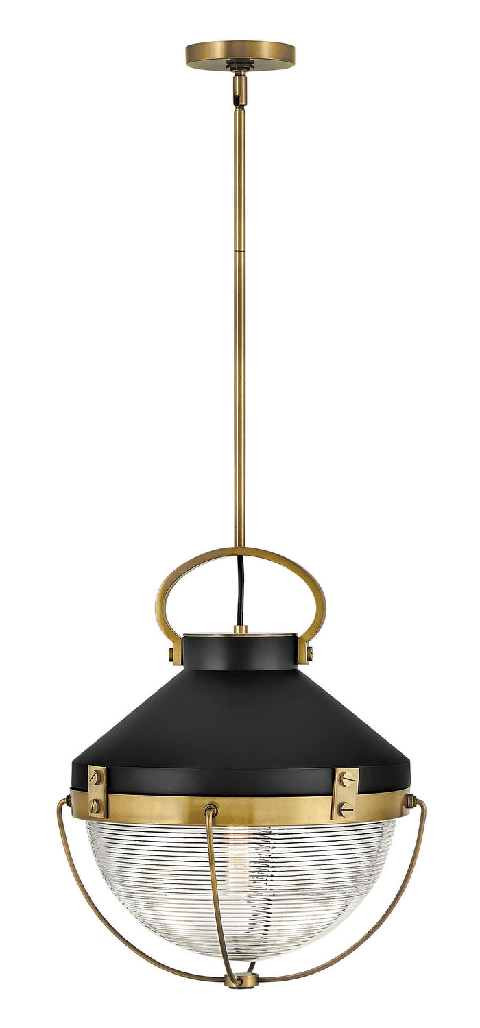 Crew LED Pendant in Heritage Brass