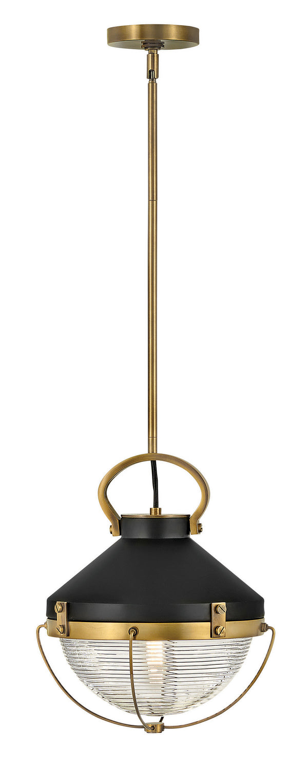 Crew LED Pendant in Heritage Brass