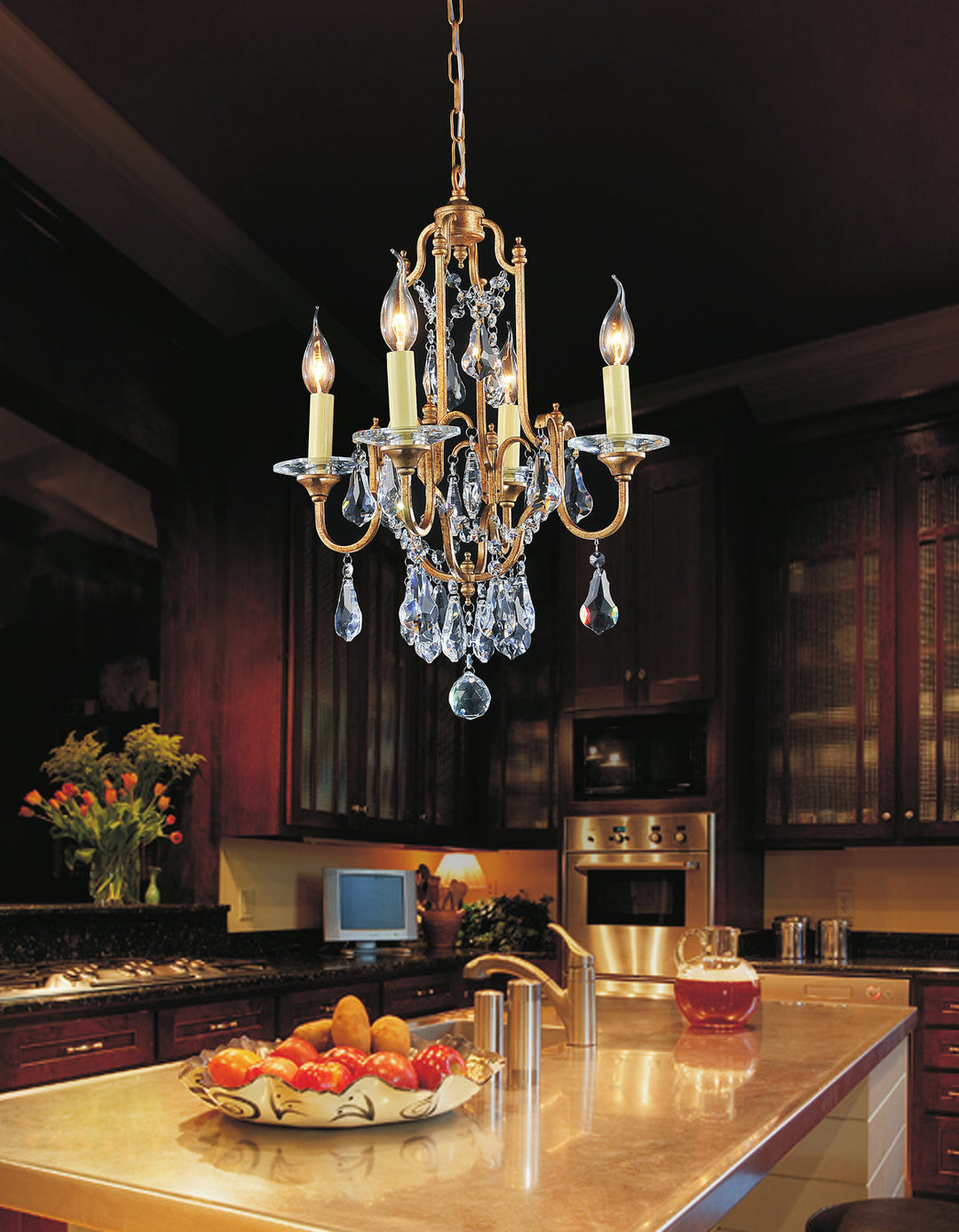 CWI Lighting Four Light Chandelier