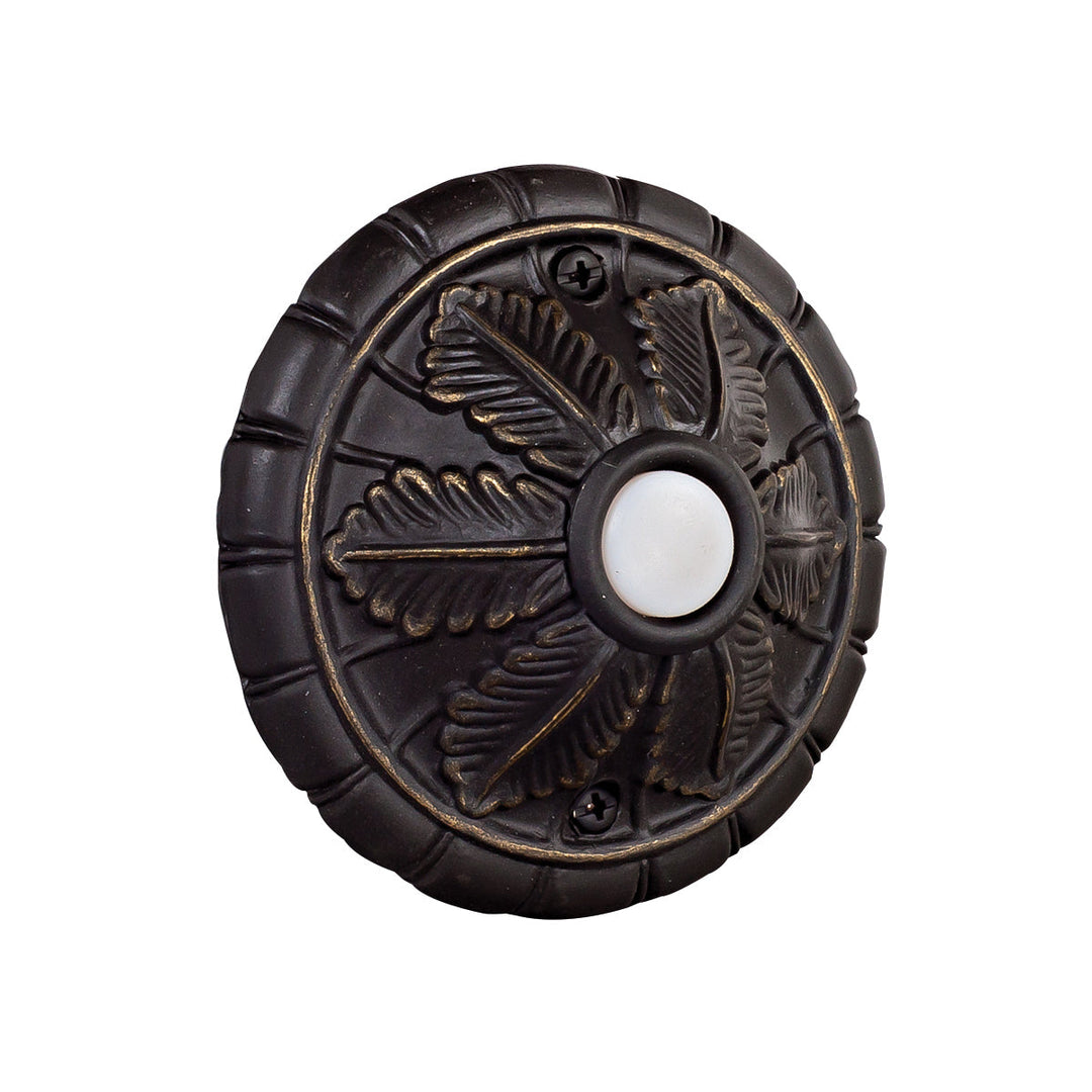 Designer Surface Mount Buttons Surface Mount Medallion Lighted Push Button in Antique Bronze