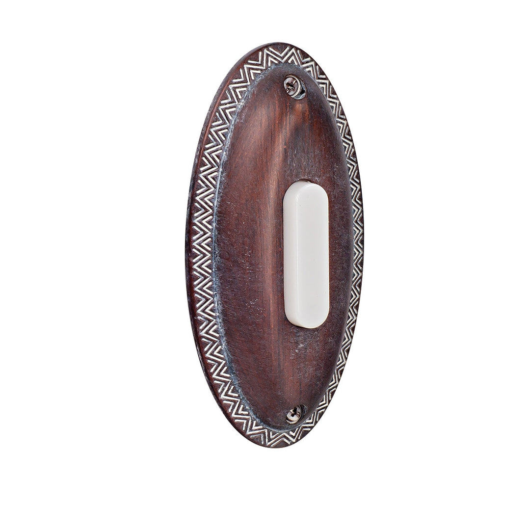 Designer Surface Mount Buttons Surface Mount Oval Lighted Push Button in Root Beer