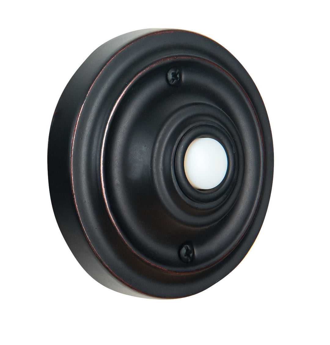 Designer Surface Mount Lighted Push Button in Oiled Bronze Gilded