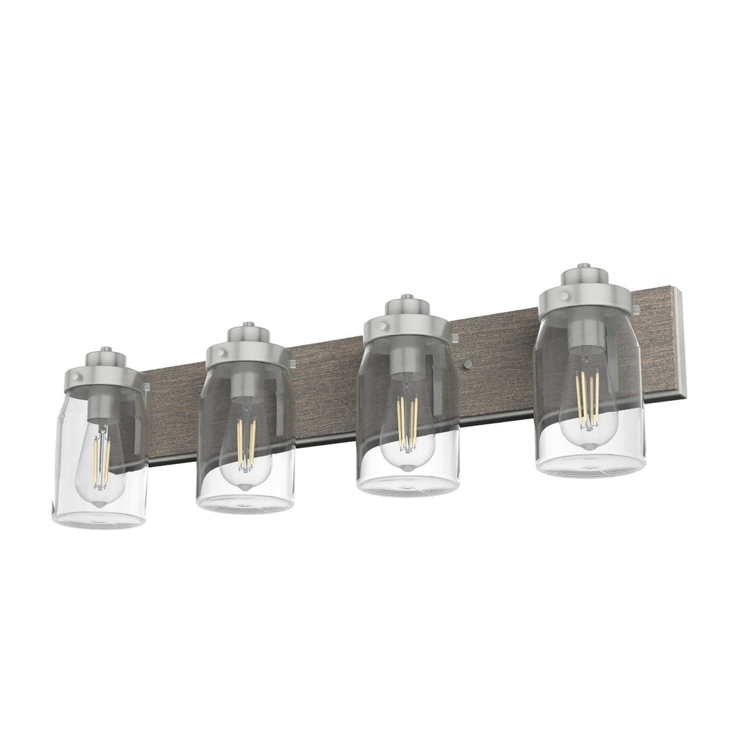 Devon Park Four Light Vanity in Brushed Nickel