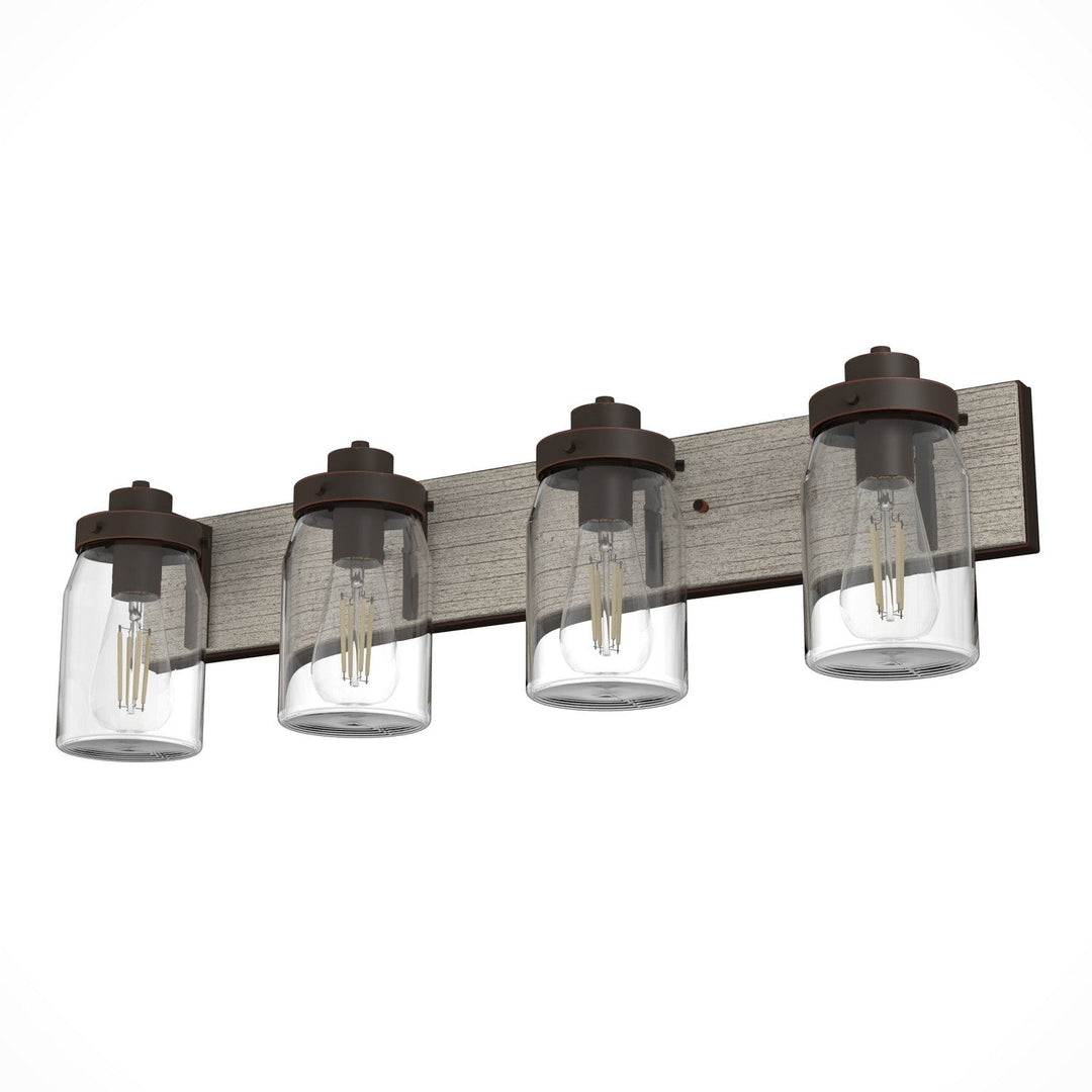 Devon Park Four Light Vanity in Onyx Bengal