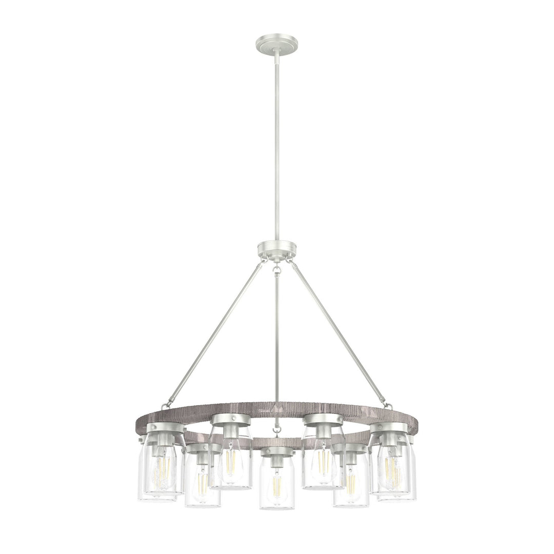 Devon Park Nine Light Chandelier in Brushed Nickel