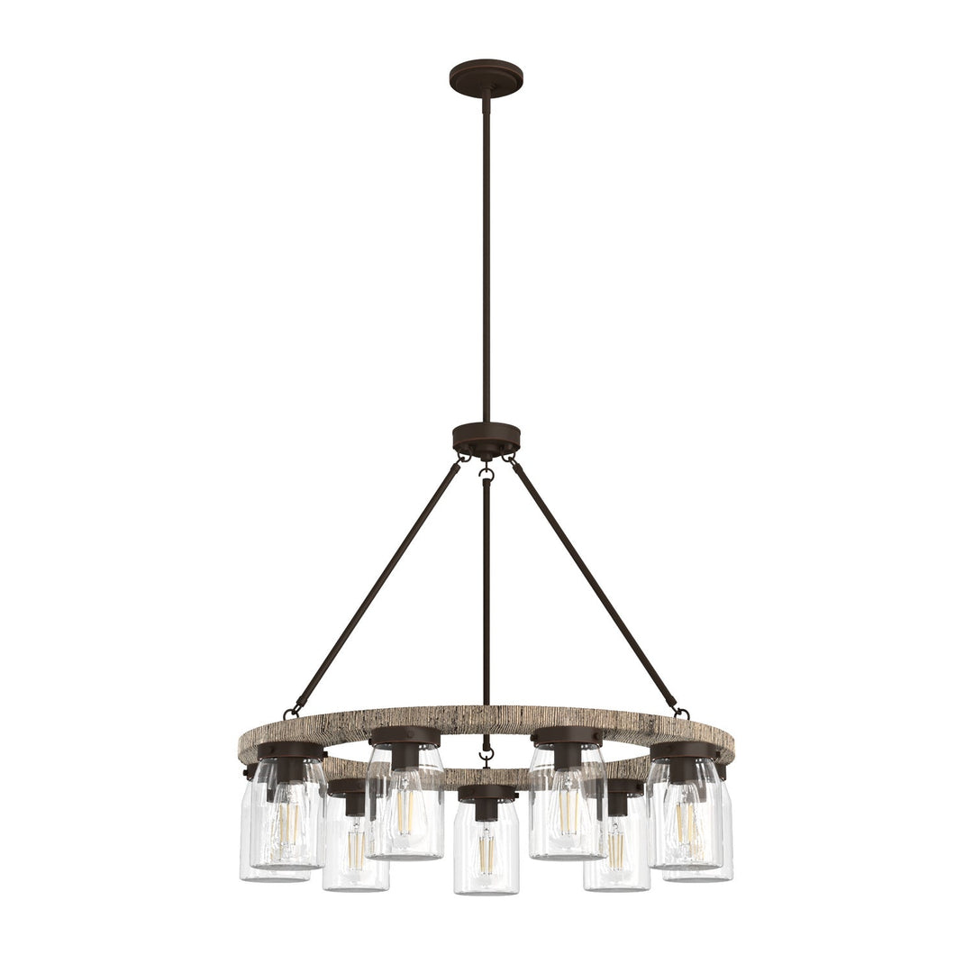 Devon Park Nine Light Chandelier in Onyx Bengal