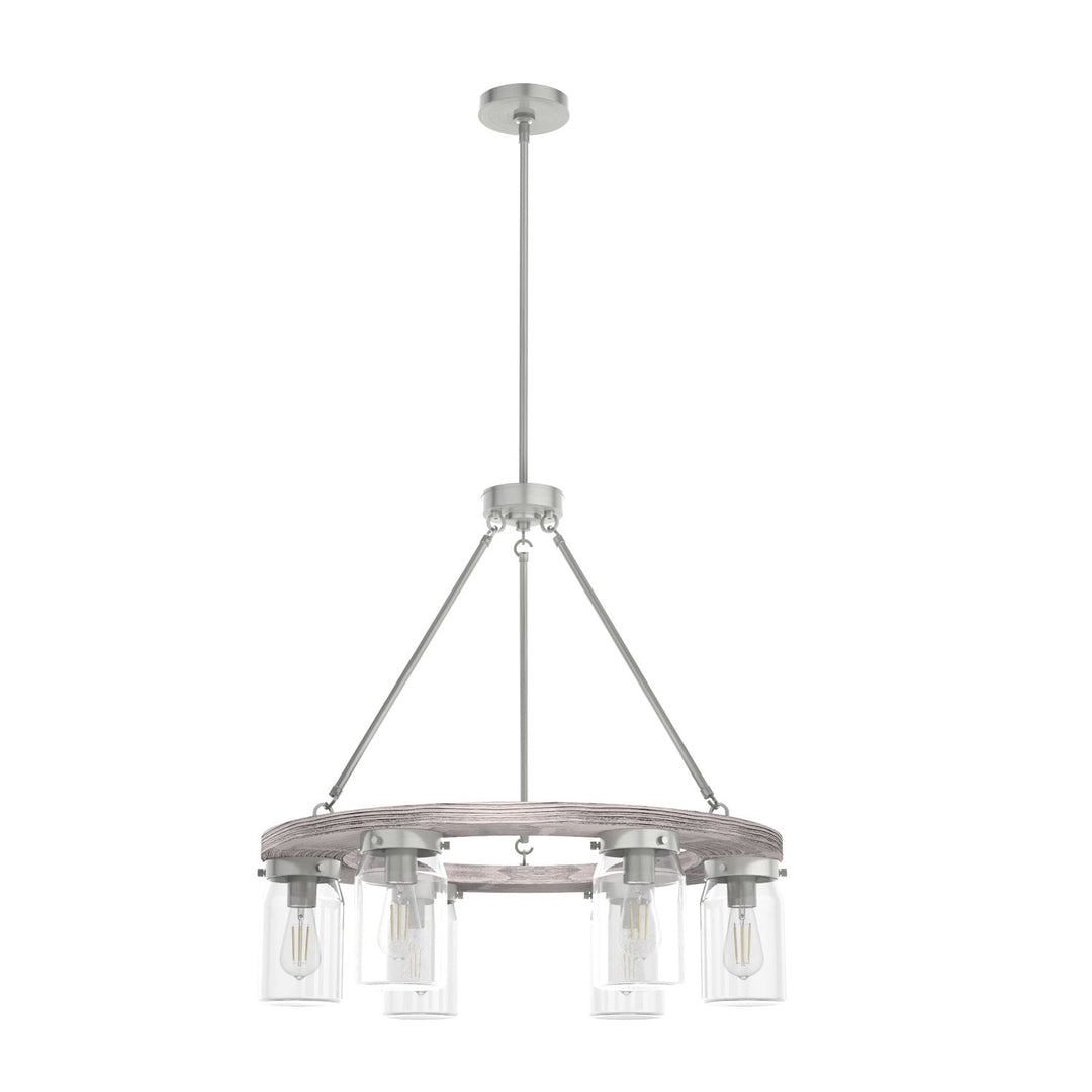 Devon Park Six Light Chandelier in Brushed Nickel
