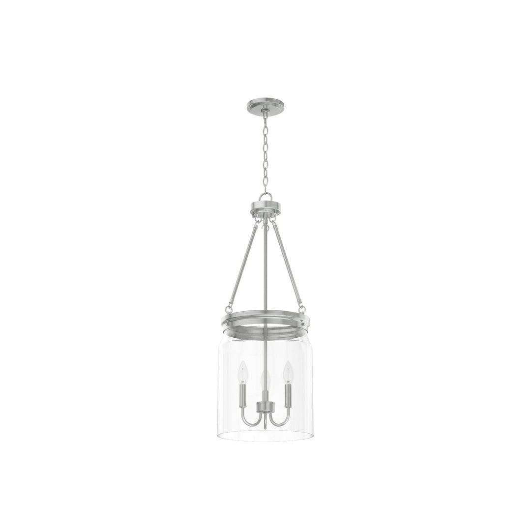 Devon Park Three Light Pendant in Brushed Nickel