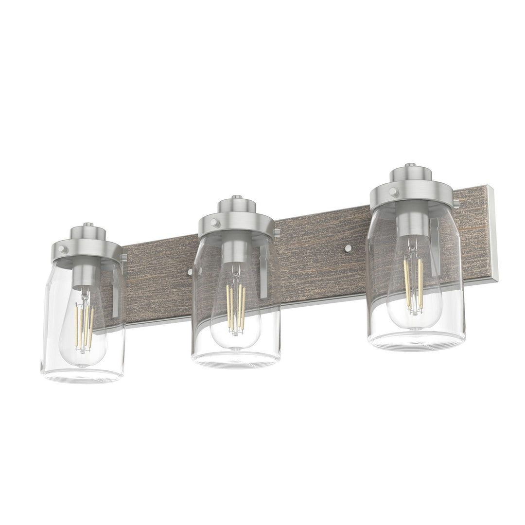 Devon Park Three Light Vanity in Brushed Nickel