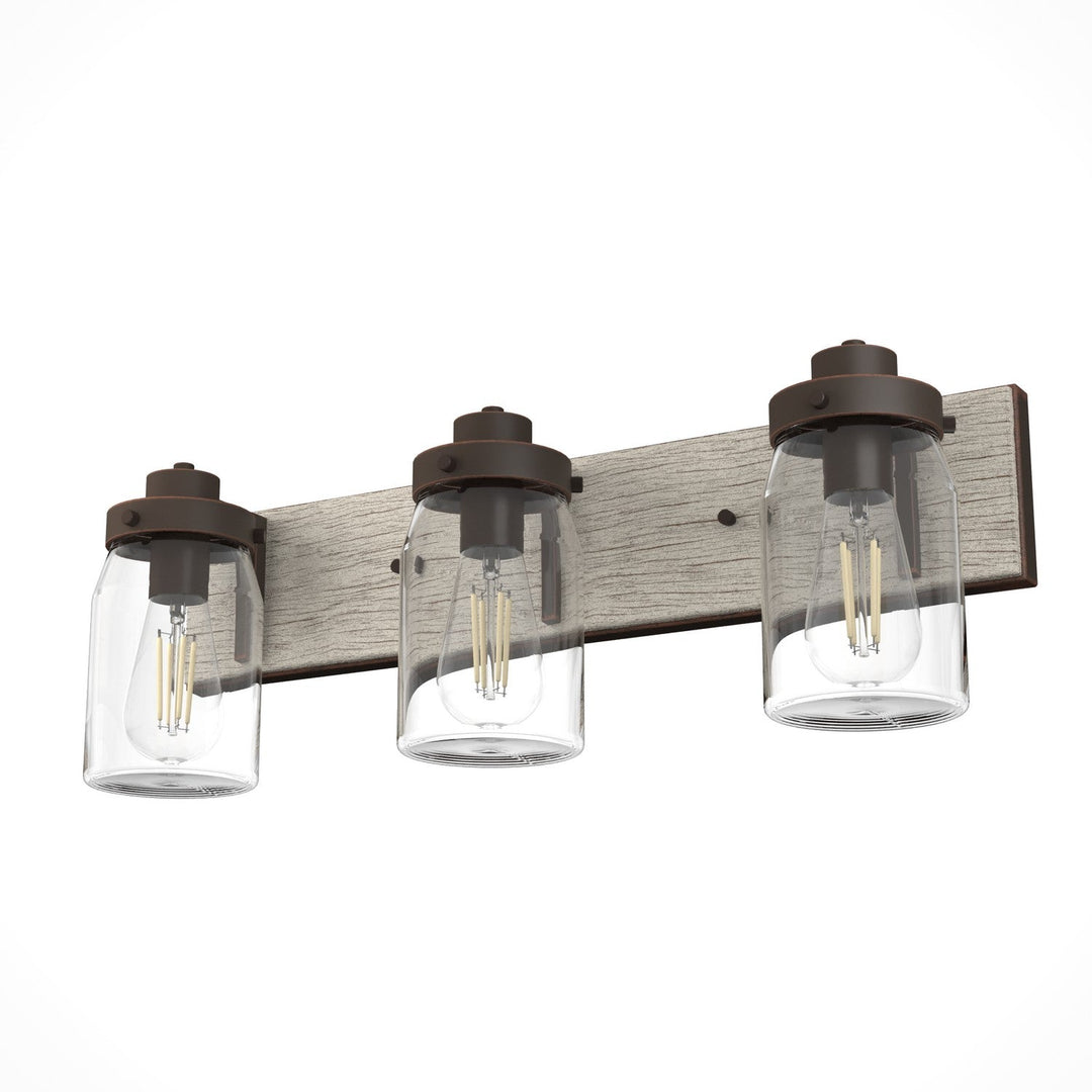 Devon Park Three Light Vanity in Onyx Bengal