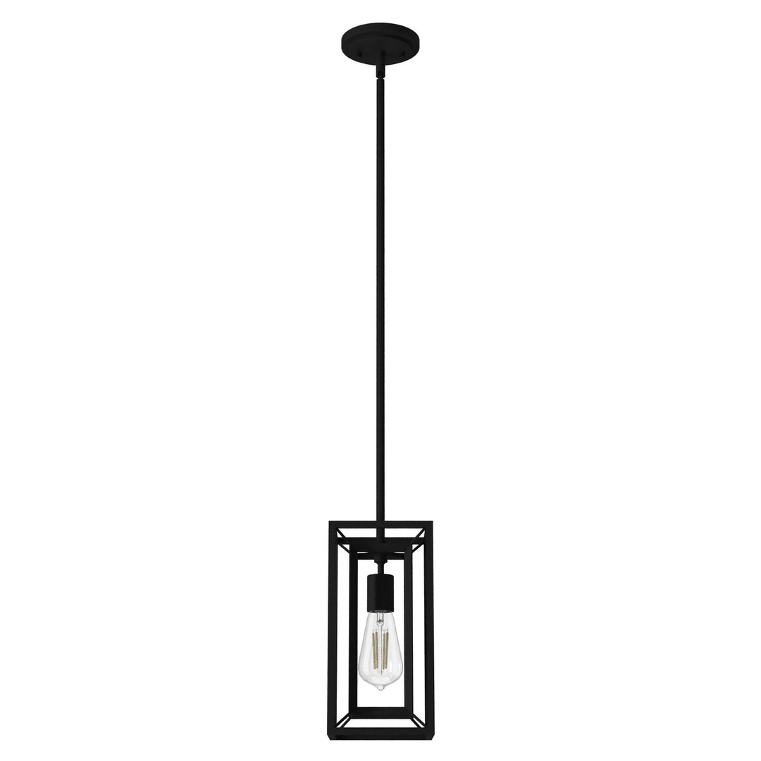 Doherty One Light Mini Pendant in Natural Black Iron