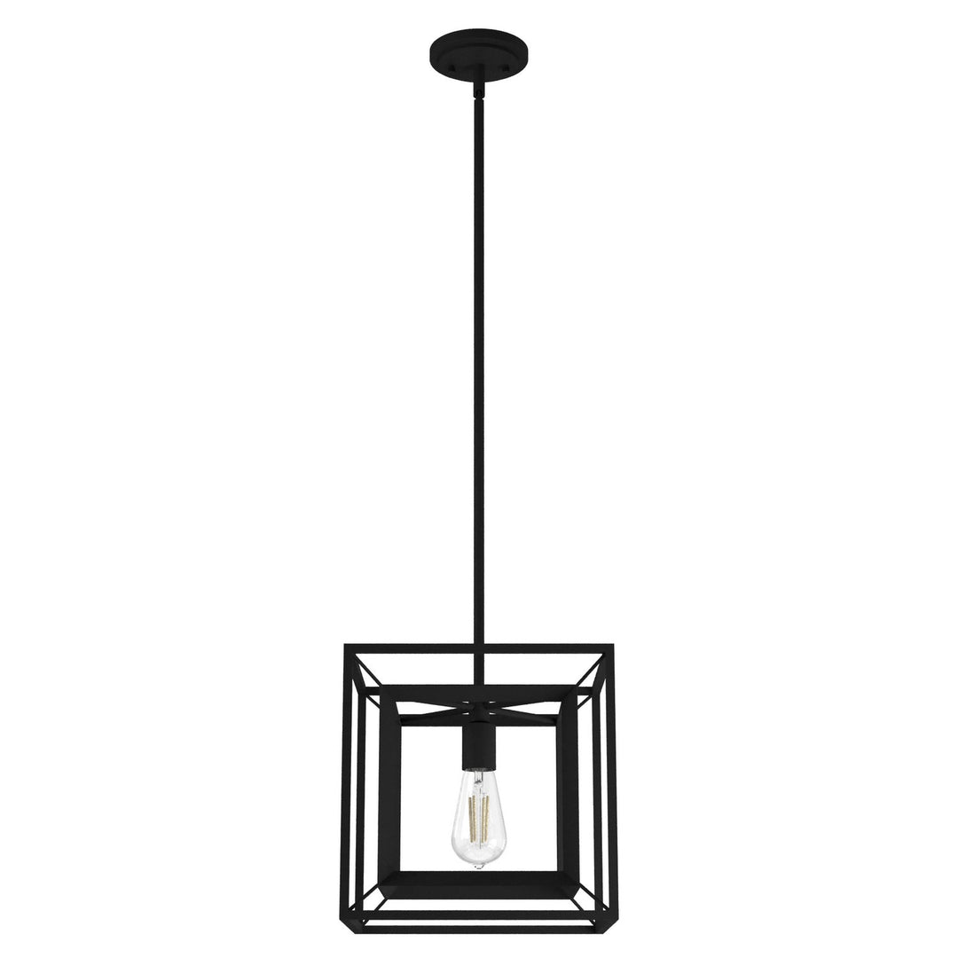 Doherty One Light Pendant in Natural Black Iron