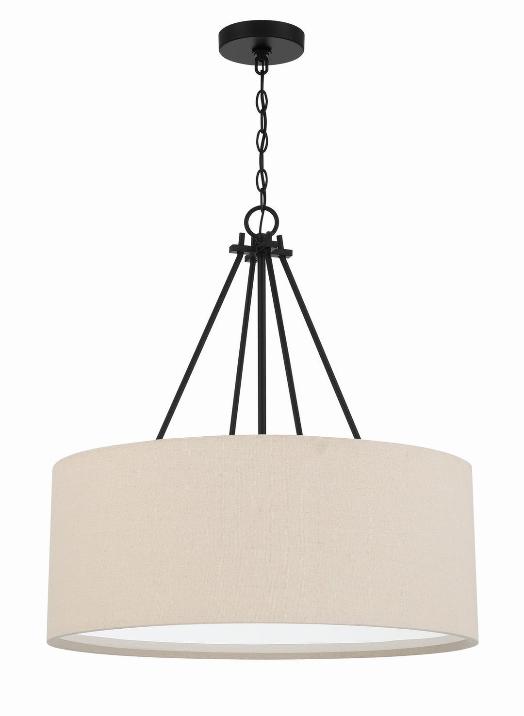 Duke Three Light Pendant in Flat Black