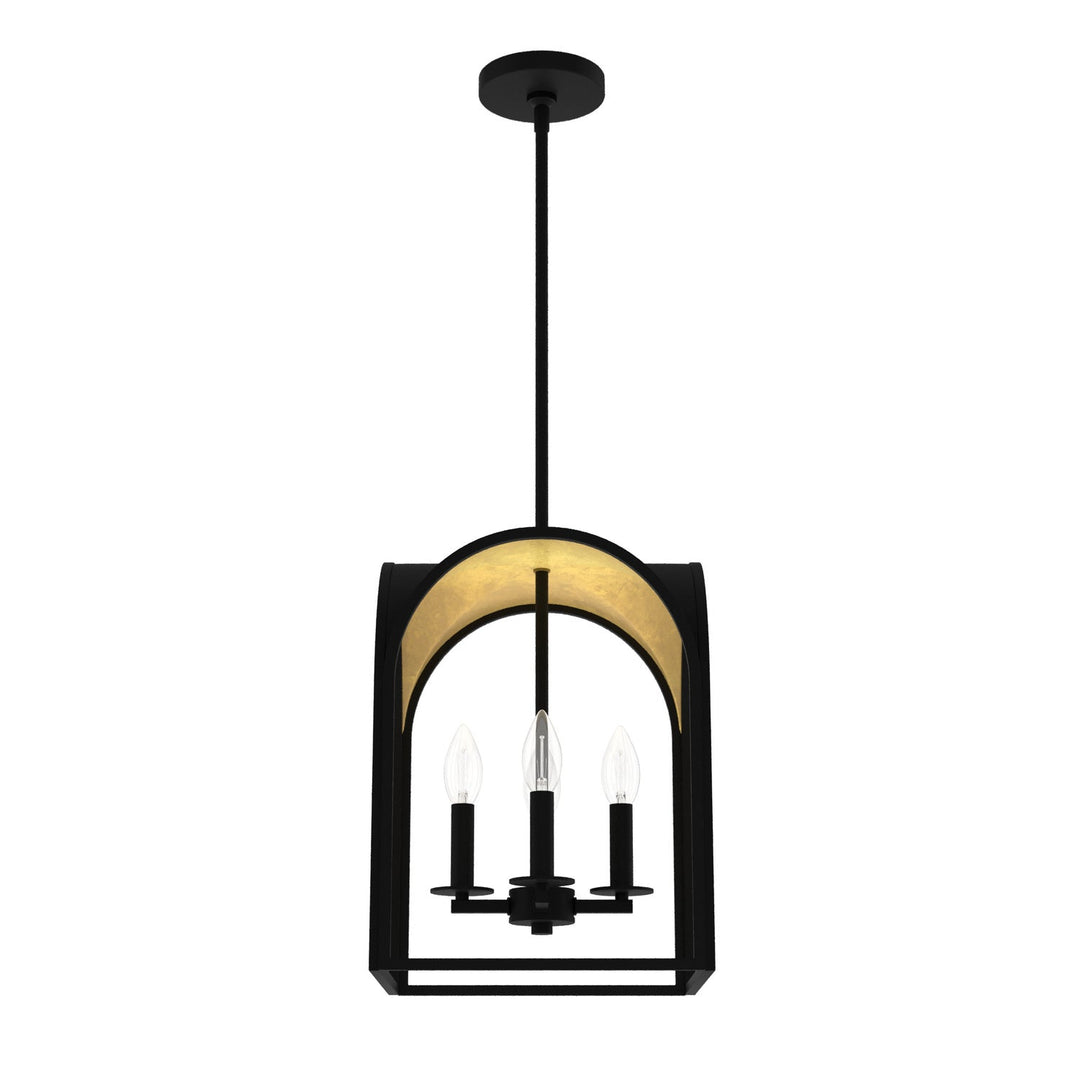 Dukestown Four Light Pendant in Natural Black Iron