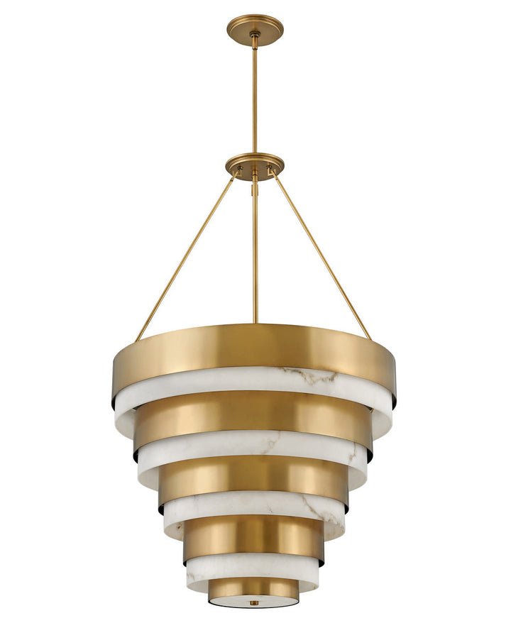 Echelon LED Chandelier in Heritage Brass