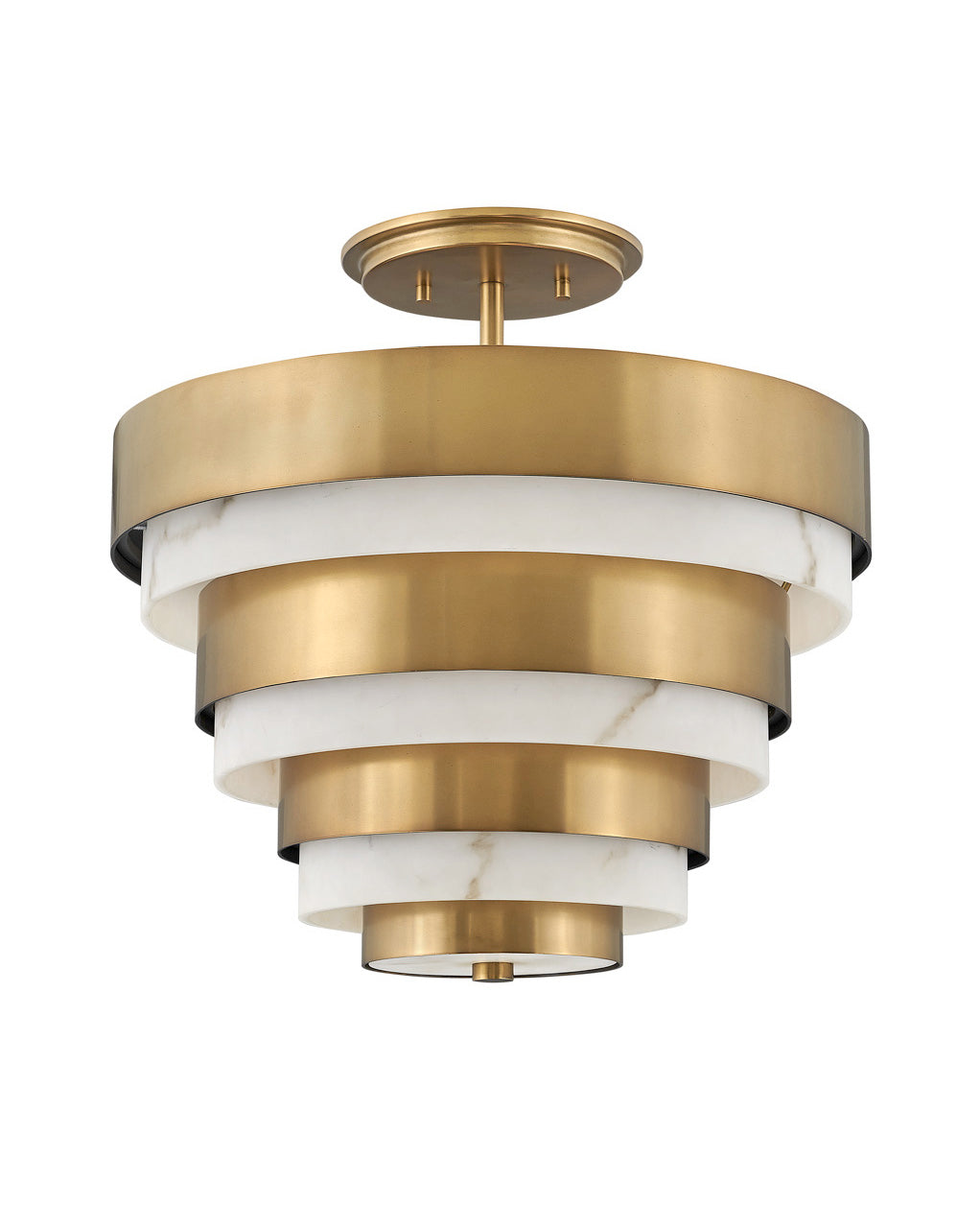Echelon LED Foyer Pendant in Heritage Brass