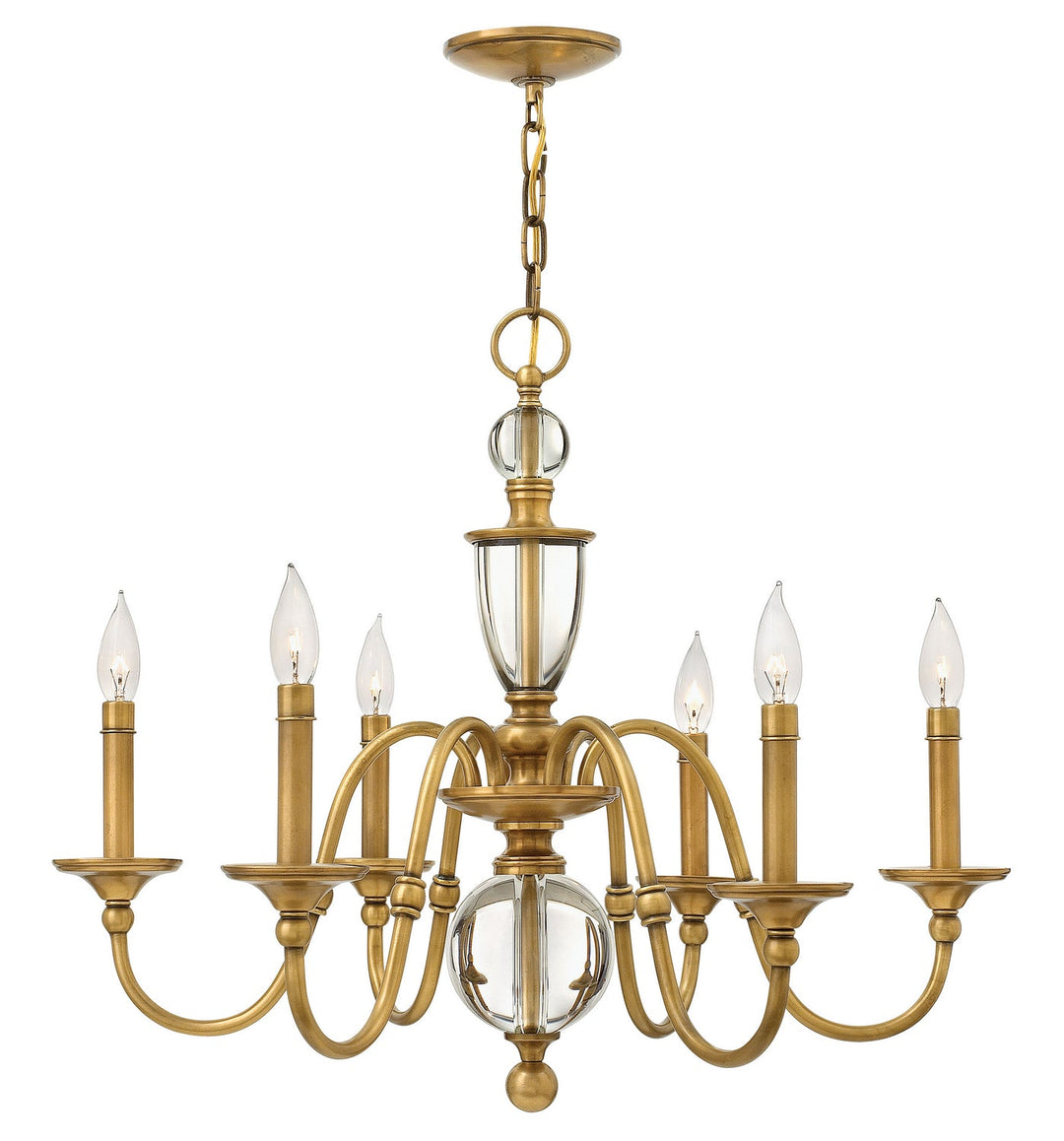 Eleanor LED Chandelier in Heritage Brass
