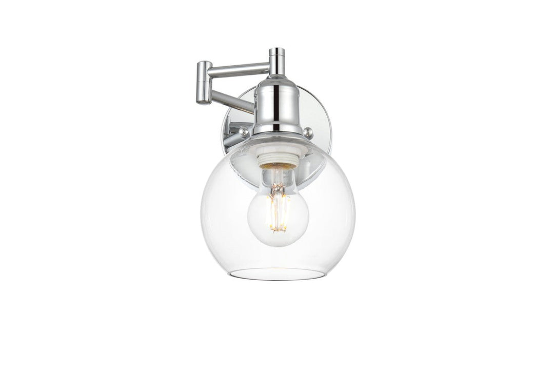 Elegant Lighting One Light Swing Arm Wall Sconce