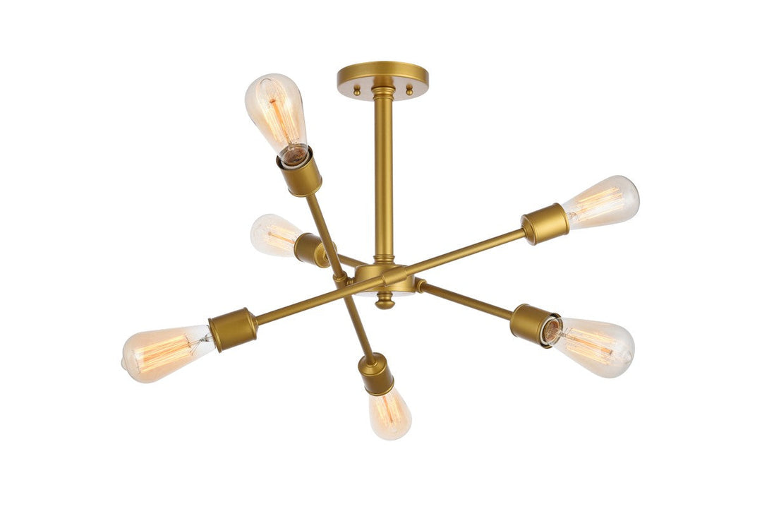 Elegant Lighting Six Light Flush Mount
