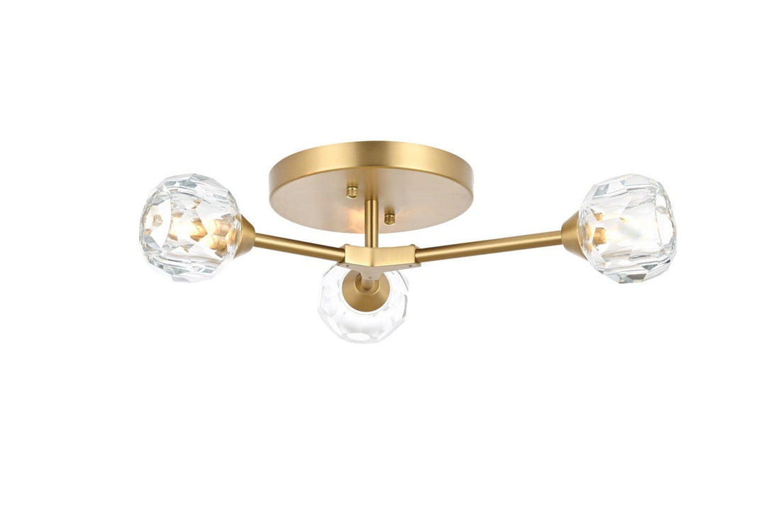 Elegant Lighting Three Light Flush Mount