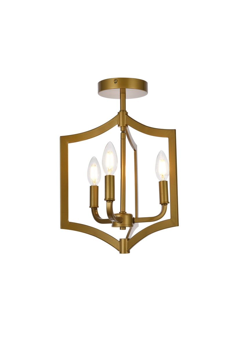 Elegant Lighting Three Light Flush Mount