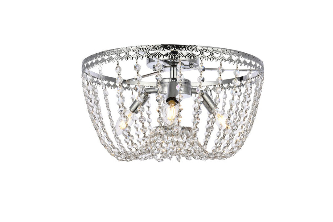 Elegant Lighting Three Light Flush Mount