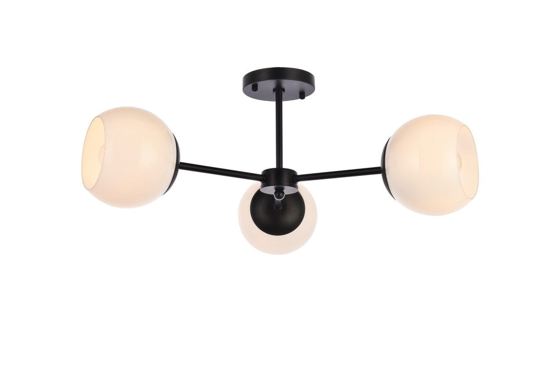 Elegant Lighting Three Light Flush Mount
