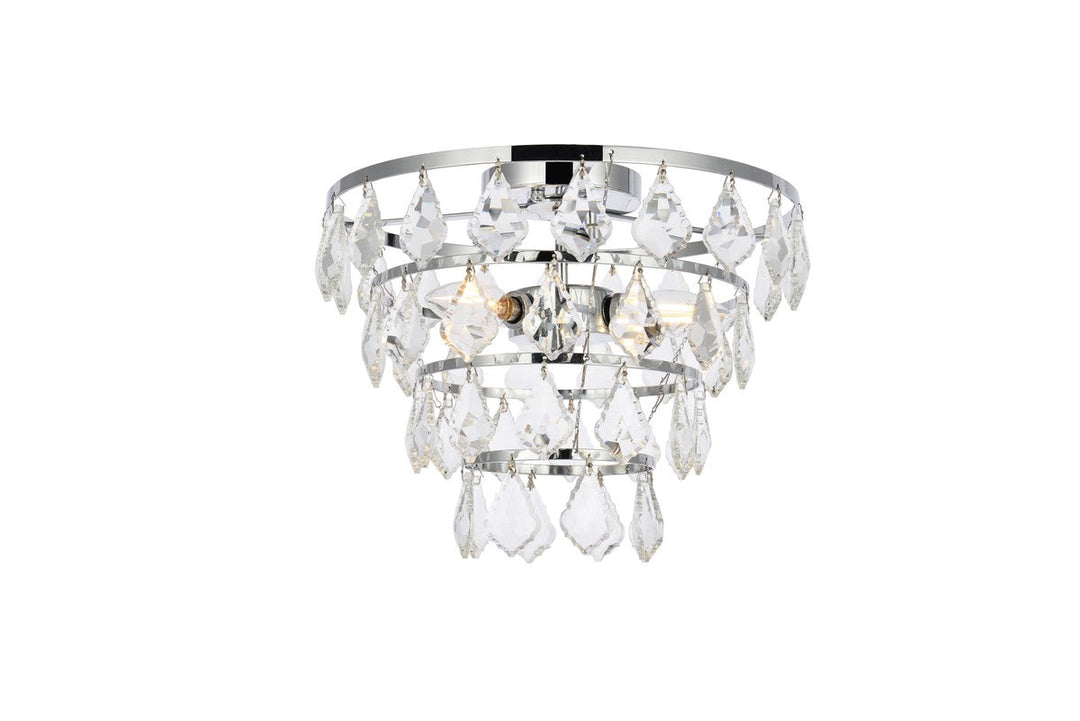 Elegant Lighting Three Light Flush Mount
