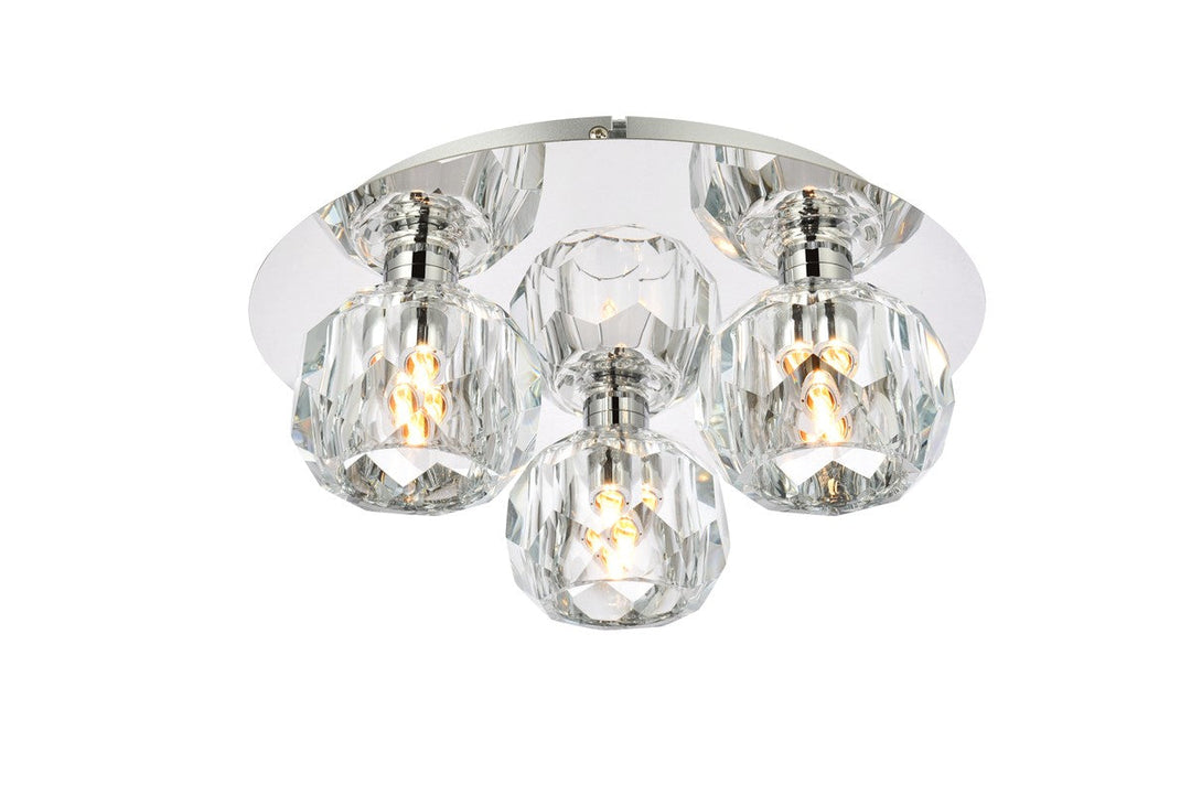 Elegant Lighting Three Light Flush Mount
