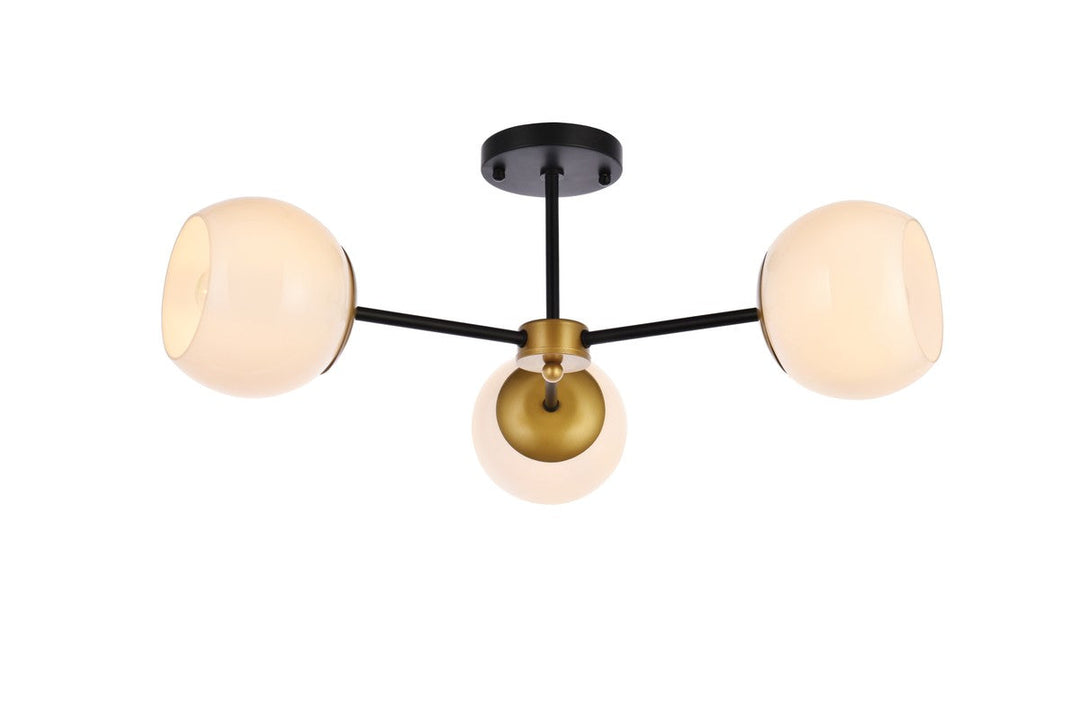 Elegant Lighting Three Light Flush Mount