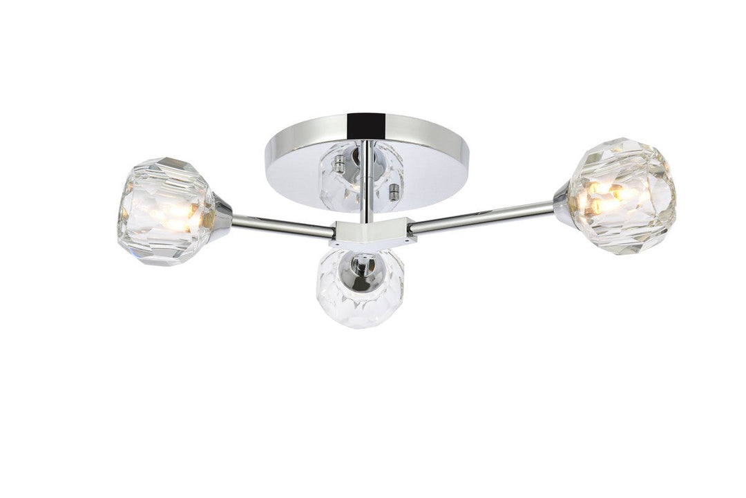 Elegant Lighting Three Light Flush Mount