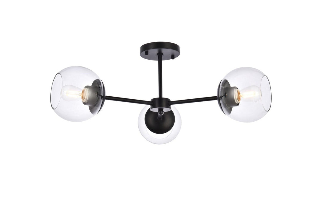 Elegant Lighting Three Light Flush Mount