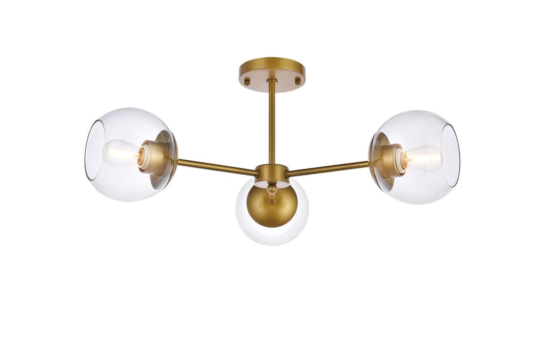 Elegant Lighting Three Light Flush Mount