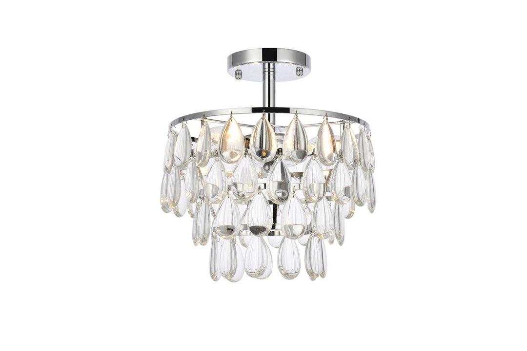 Elegant Lighting Three Light Flush Mount