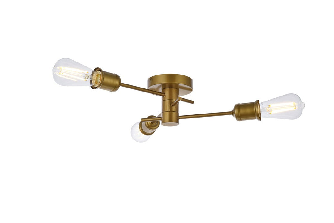 Elegant Lighting Three Light Flush Mount