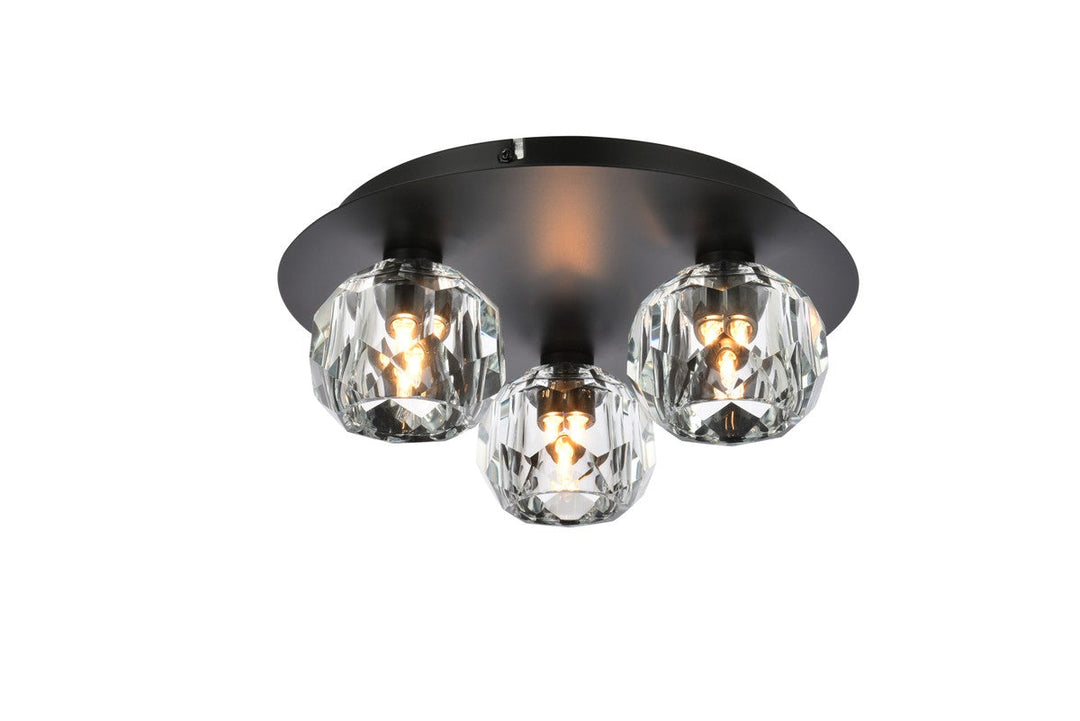 Elegant Lighting Three Light Flush Mount