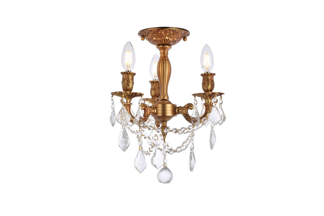 Elegant Lighting Three Light Flush Mount