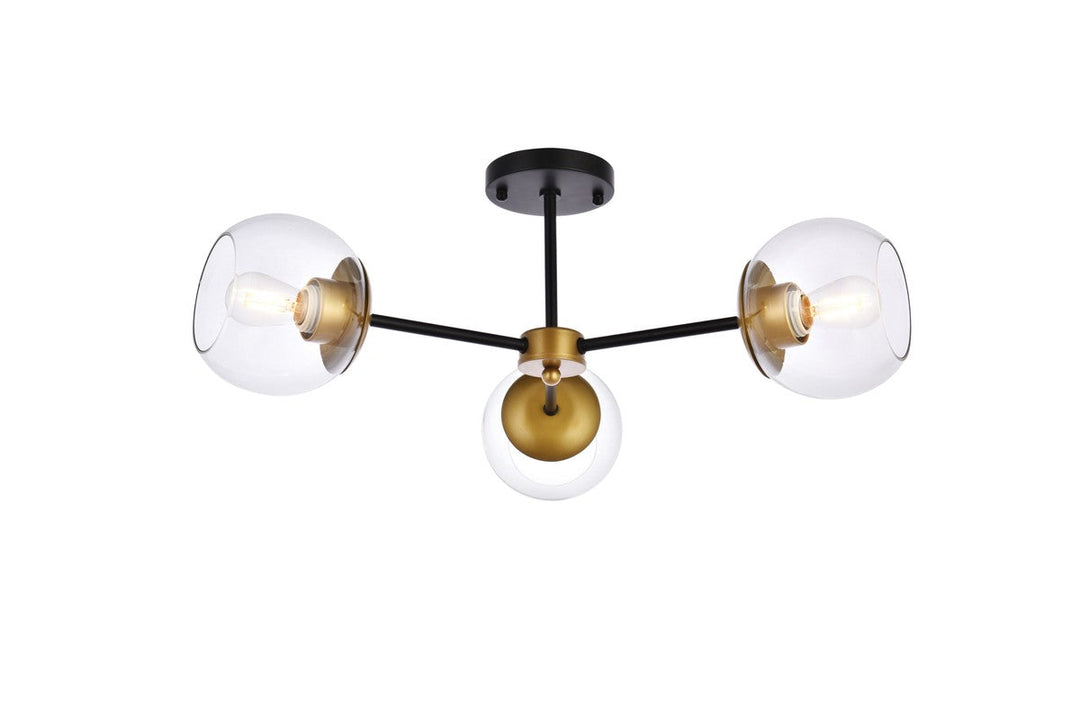 Elegant Lighting Three Light Flush Mount