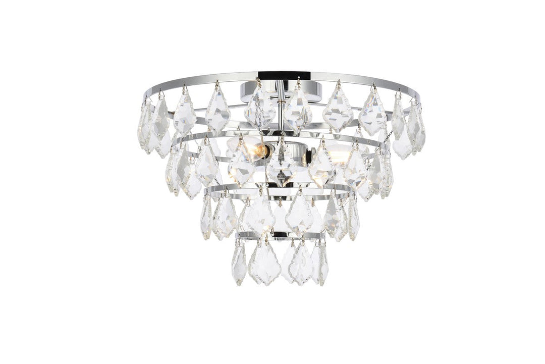 Elegant Lighting Three Light Flush Mount