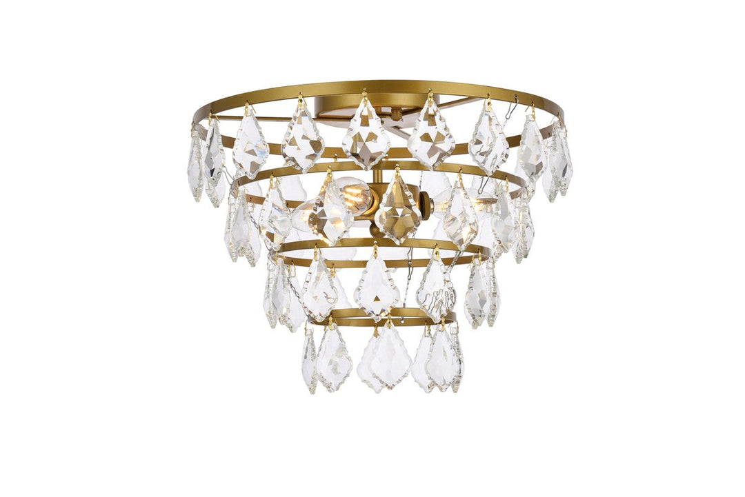 Elegant Lighting Three Light Flush Mount